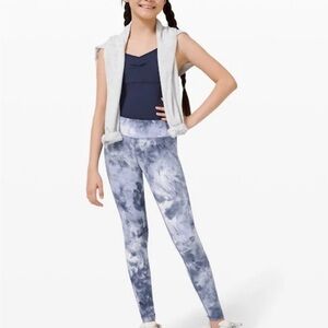 Ivivva Rhythmic 25” Nulu Legging Size 10 Diamond Dye Lavender Dusk Lululemon 0/2